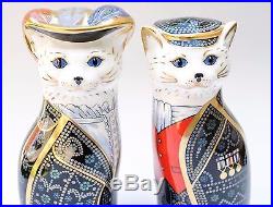 Rare NIB Royal Crown Derby Pearly King Queen Royal Cats Stepney 1989 Mile End