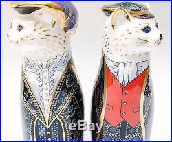 Rare NIB Royal Crown Derby Pearly King Queen Royal Cats Stepney 1989 Mile End