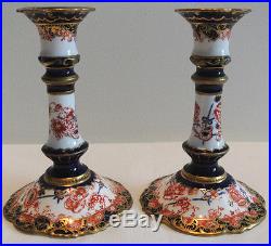 Rare Pair Of Royal Crown Derby Candlesticks Date Code For 1904