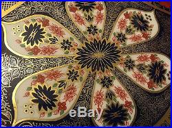 Rare Royal Crown Derby 1128 Imari Hartington Tray Solid Gold Band Best Quality