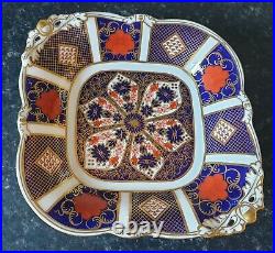 Rare Royal Crown Derby 1128 Old Imari 7 Square Dish 1st Quality Dated XLII 1979
