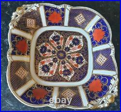 Rare Royal Crown Derby 1128 Old Imari 7 Square Dish 1st Quality Dated XLII 1979