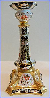 Rare Royal Crown Derby 2451 Candlestick 10 & 1/2 Inches Tall