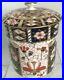 Rare-Royal-Crown-Derby-2451-Or-Traditional-Imari-Condiment-Jar-Date-Code-1917-01-agyy