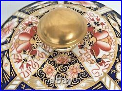 Rare Royal Crown Derby 2451 Or Traditional Imari Covered Round Box -tiffany & Co