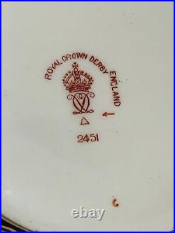 Rare Royal Crown Derby 2451 Or Traditional Imari Jam Pot Date Code 1917