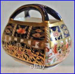 Rare Royal Crown Derby 6299 Or Derby Witches Miniature Basket Date Code 1913