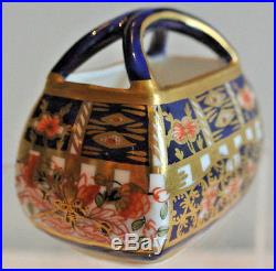 Rare Royal Crown Derby 6299 Or Derby Witches Miniature Basket Date Code 1913