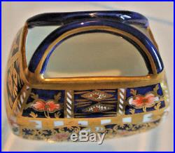 Rare Royal Crown Derby 6299 Or Derby Witches Miniature Basket Date Code 1913