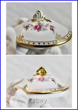 Rare Royal Crown Derby Antoinette Sugar Pot Gold Used F/S
