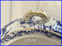 Rare Royal Crown Derby Blue Mikado Covered Vegetable Tureen