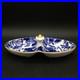 Rare-Royal-Crown-Derby-Blue-Mikado-Divided-2-Part-Handled-Relish-Dish-Ch7625-01-vs