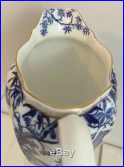 Rare Royal Crown Derby Blue Mikado Extra Large Pitcher Date Code 1938