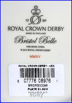 Rare Royal Crown Derby Bruce Oldfield Ruche Bristol Belle Grey and Platinum 8.5