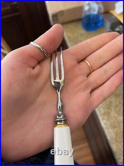 Rare! Royal Crown Derby Heraldic Gold Cake Fork (s) 6 1/4 Made In England