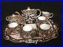 Rare Royal Crown Derby Imari 14 Rectangular Tea Service & Tray, 2451