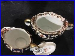 Rare Royal Crown Derby Imari 14 Rectangular Tea Service & Tray, 2451