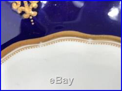 Rare Royal Crown Derby Lozenge Serving Bowl With Lavish Gilding And Jeweling