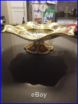 Rare Royal Crown Derby Old Imari 1128 Footed Bone China Large Serving Dish Bowl