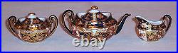 Rare! Royal Crown Derby Old Imari Cobalt Mini / Miniature 5 Piece Tea Set Mint