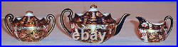 Rare! Royal Crown Derby Old Imari Cobalt Mini / Miniature 5 Piece Tea Set Mint