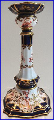 Rare Royal Crown Derby Pair Of Candlesticks Date Code For 1909