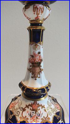 Rare Royal Crown Derby Pair Of Candlesticks Date Code For 1909