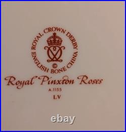 Rare Royal Crown Derby Pinxton Rose Porcelain Dish Set