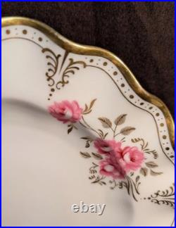 Rare Royal Crown Derby Pinxton Rose Porcelain Dish Set