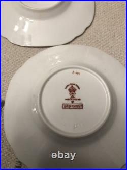 Rare Set 4 Royal Crown Derby DOG Demitasse Cups Saucers Artist Signed Stunning 1