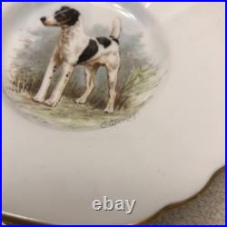 Rare Set 4 Royal Crown Derby DOG Demitasse Cups Saucers Artist Signed Stunning 3