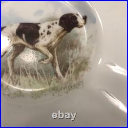 Rare Set 4 Royal Crown Derby DOG Demitasse Cups Saucers Artist Signed Stunning 3