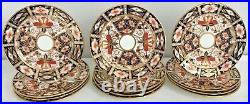 Rare Set Of 12 Royal Crown Derby 2451 Lemon Slice Or Hors D'oeuvre Plates