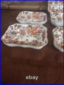 Rare! Set Of 7 Royal Crown Derby OLDE AVESBURY 1800 Tray Ash Trinket Dish A73