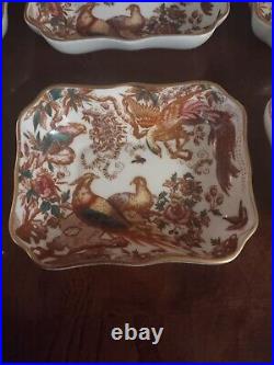 Rare! Set Of 7 Royal Crown Derby OLDE AVESBURY 1800 Tray Ash Trinket Dish A73