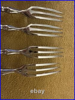 Rare Set Royal Crown Derby Posies 5 Steak Knives & 6 Forks