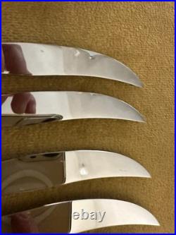 Rare Set Royal Crown Derby Posies 5 Steak Knives & 6 Forks