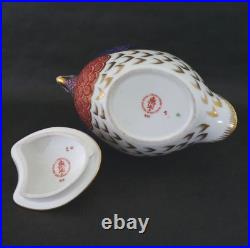 Retired ROYAL CROWN DERBY 3 Piece QUAIL Game Bird TEA SET Teapot Creamer Sugar