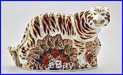 Retired Royal Crown Derby Bengal Tiger Imari Paperweight Excellent 1st Quality