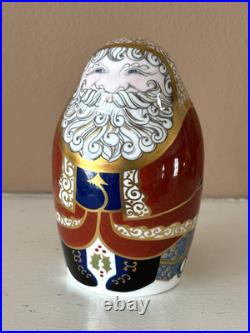 Retired Royal Crown Derby Santa Claus Imari Paperweight Collection