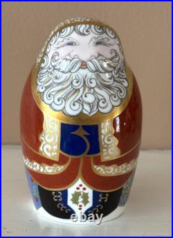 Retired Royal Crown Derby Santa Claus Imari Paperweight Collection
