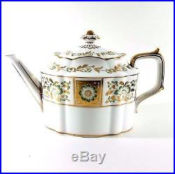 Royal Crown DERBY PANEL GREEN 5 Cup Tea Pot Teapot A1237 English Gold Porcelain