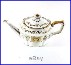 Royal Crown DERBY PANEL GREEN 5 Cup Tea Pot Teapot A1237 English Gold Porcelain