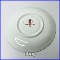 Royal Crown DERBY PANEL GREEN Cream Soup Bowl & Saucer Underplate A1237 England