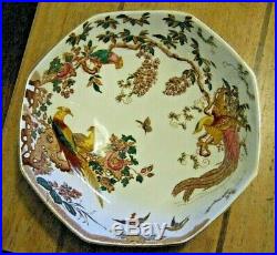 Royal Crown Derby 10large 8 Sided Porcelain Bowl Olde Avesbury England Excelent