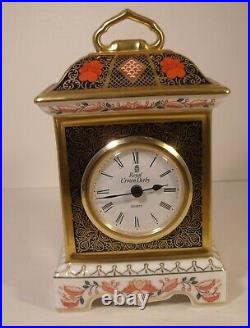 Royal Crown Derby 1128 Imari Mantle Clock First Quality
