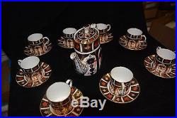 Royal Crown Derby 1128 Old Imari (8) Demi-Tasse set Pristeen PERFECT Condition