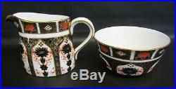 Royal Crown Derby 1128 Old Imari Cabinet Cream Jug & Sugar Bowl -1964 &1963