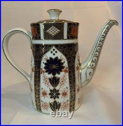 Royal Crown Derby 1128 Old Imari Coffee Pot Coffeepot MINT