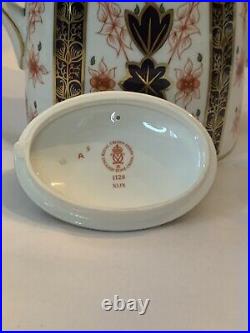 Royal Crown Derby 1128 Old Imari Coffee Pot Coffeepot MINT